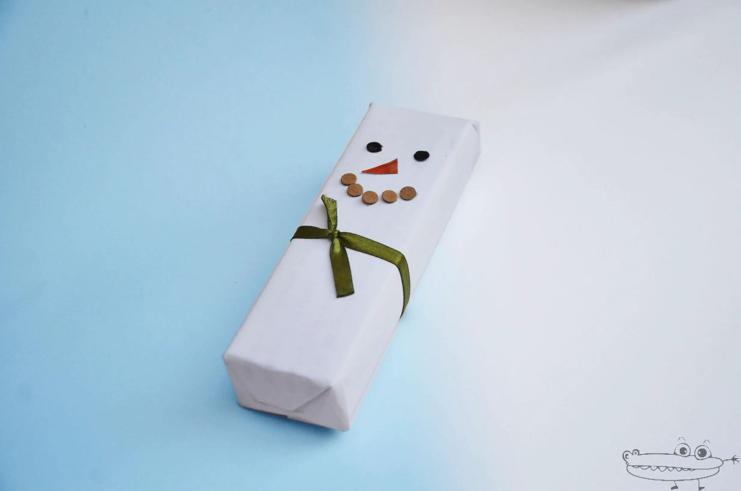 Envoltorio de regalo muñeco de nieve