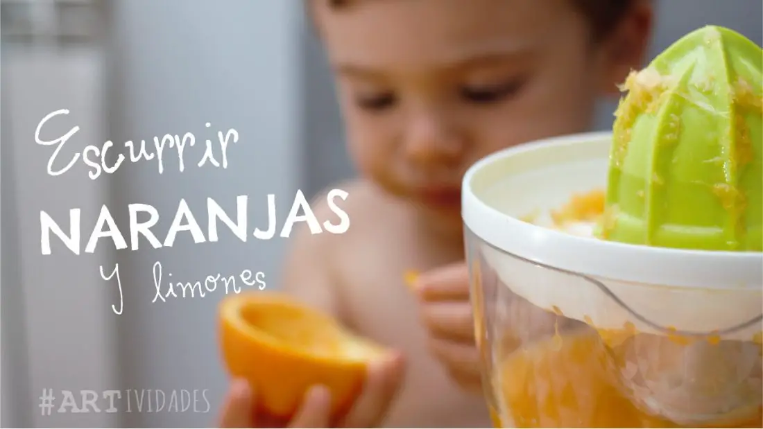 Escurrir naranjas actividad preescolar