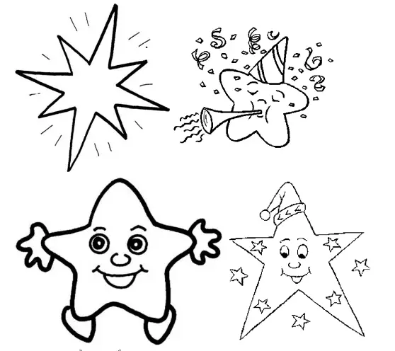 Estrellas de Navidad para colorear -Manualidades Infantiles