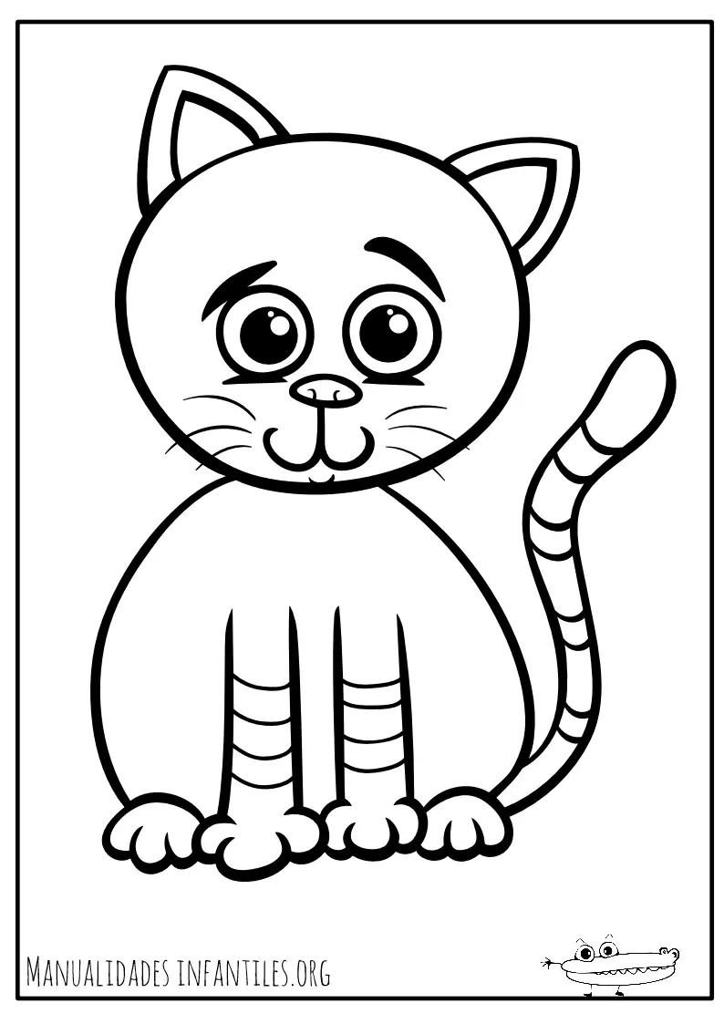 Dibujos De Gatos Para Colorear Manualidades Infantiles