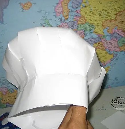 borde paquete mostaza Gorro de cocinero estilo francés hecho de papel -Manualidades Infantiles