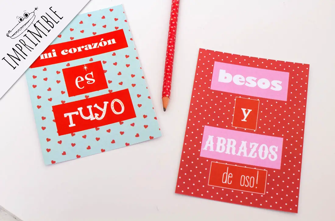 Imprimible de Tarjetas para San Valentin