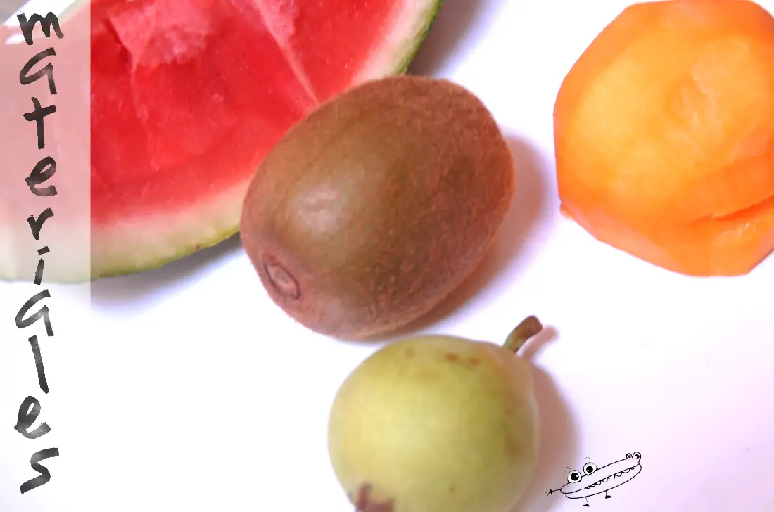 Ingredientes caras con frutas