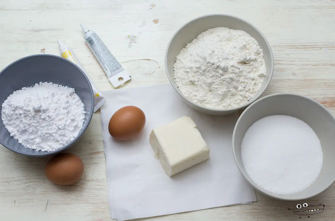 Ingredientes para galletas de mantequilla