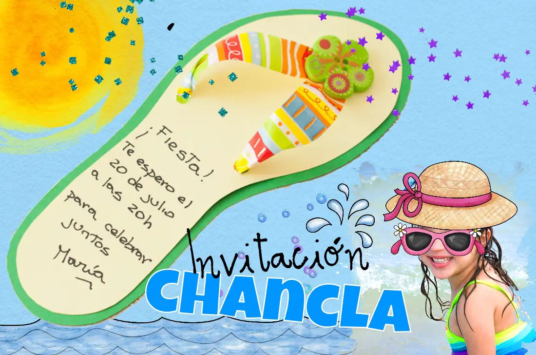 Invitacion fiesta de verano chancla