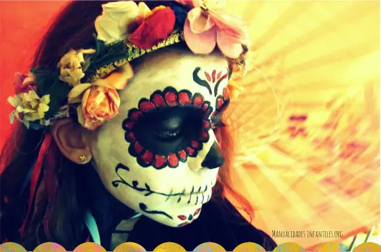 Maquillaje de calavera de azucar