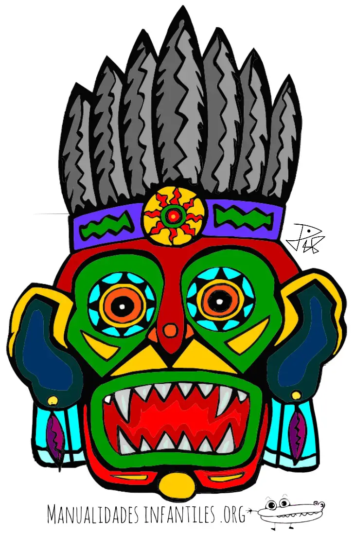 Mascara Maya para imprimir 1