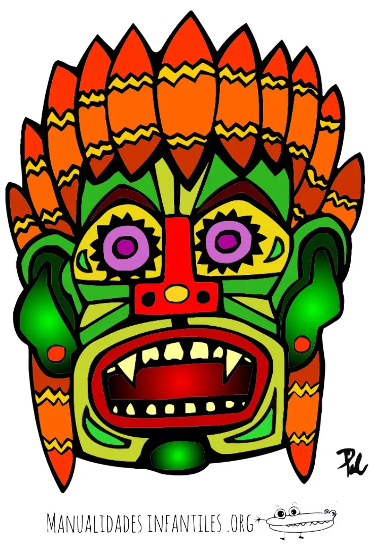 Mascara Maya para imprimir 3