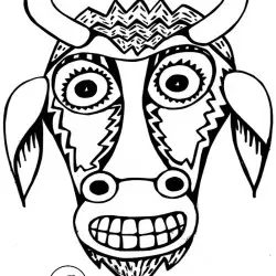 Mascara de Cabra para colorear horoscopo chino