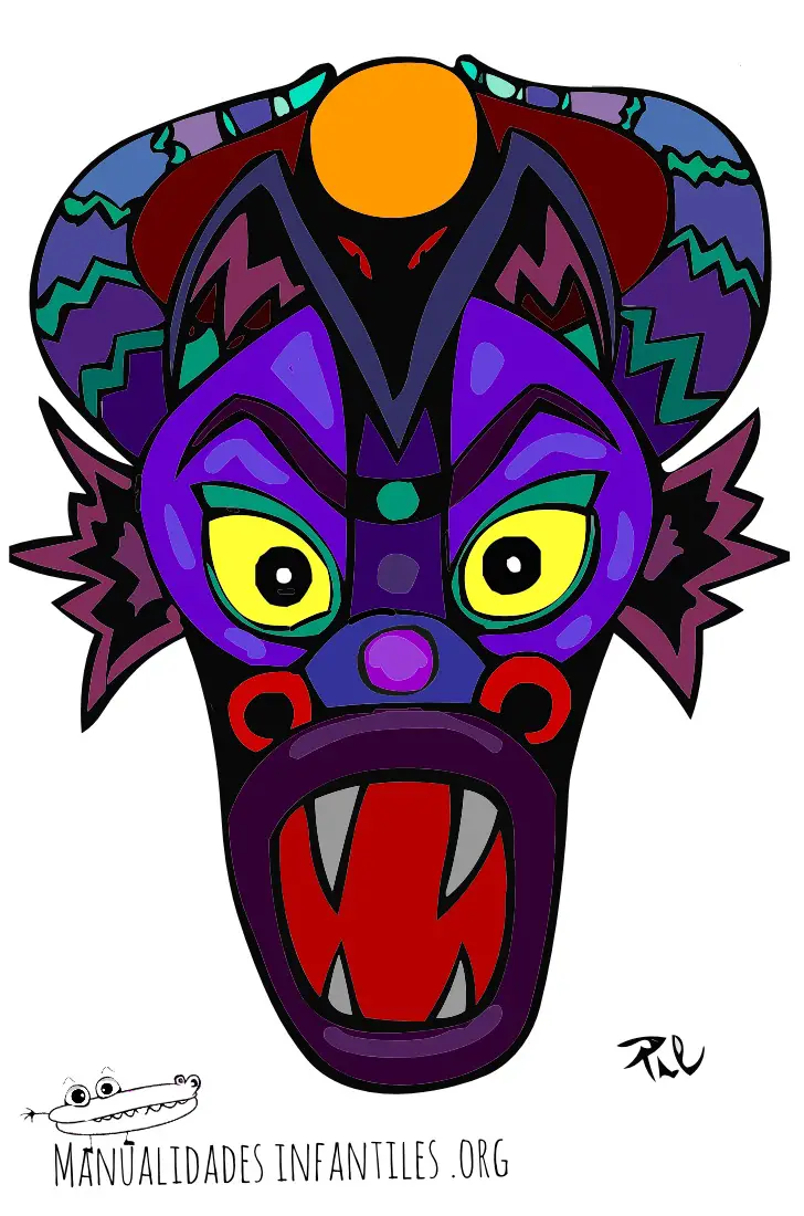 Mascara de Dragon Malefico para imprimir