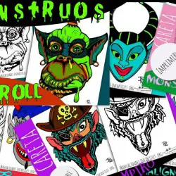 Mascaras de Monstruos para imprimir colorear