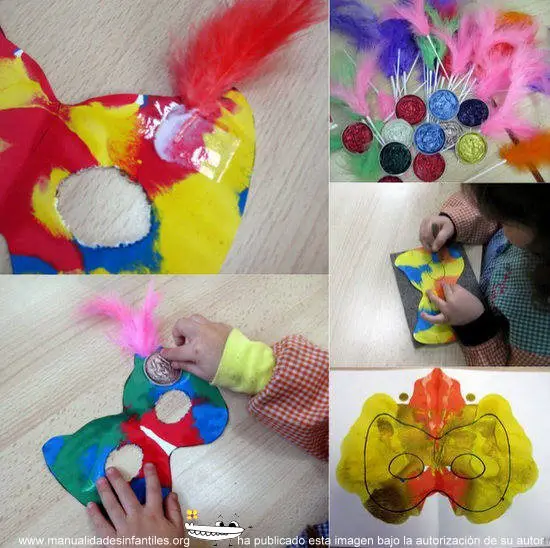 hacer mascaras carnaval niños