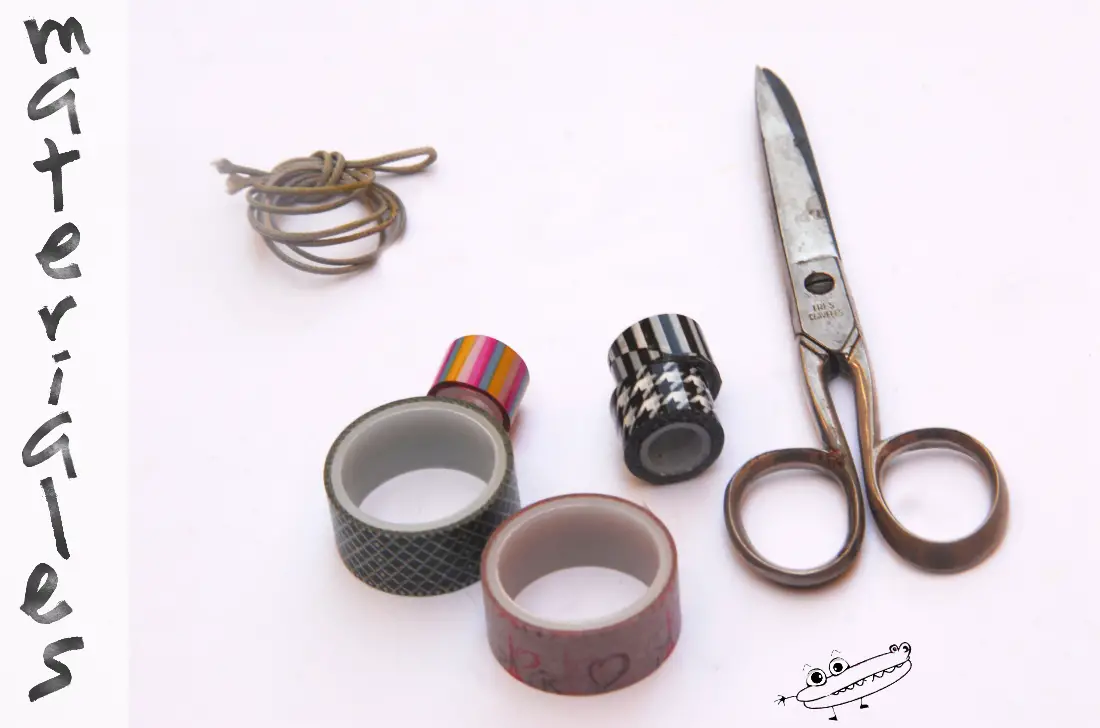 Materiales guirnaldas con washi tape