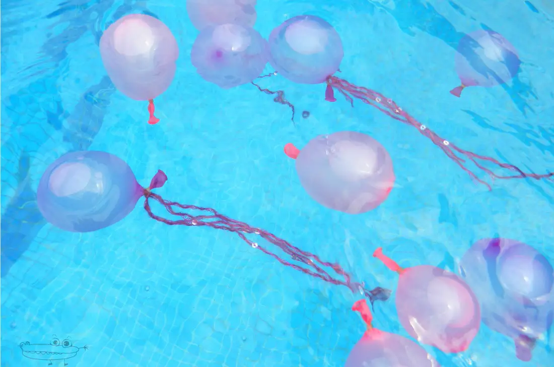 Medusas hechas con globos