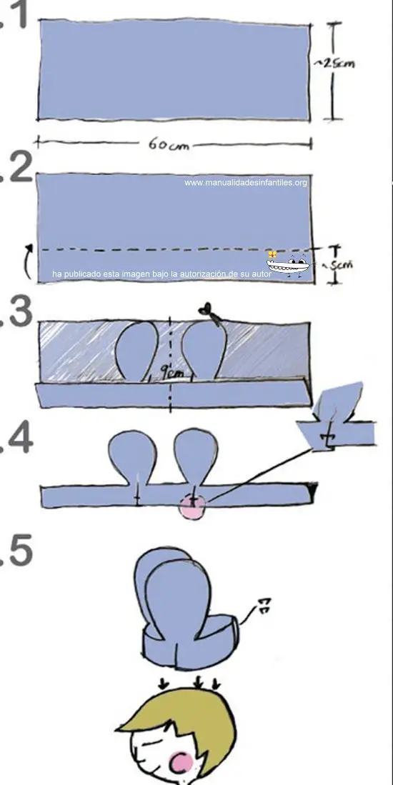 como hacer unas orejas de ratón