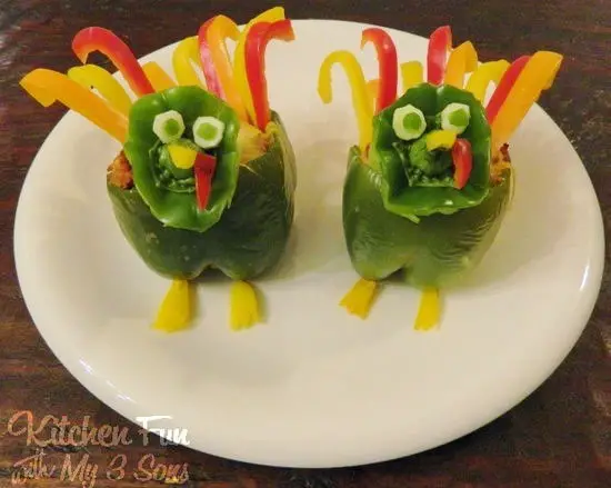 Pavo con pimientos rellenos