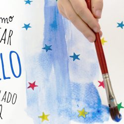 pintar un cielo facil para niños