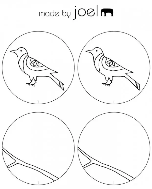 Plantilla de Taumatropo para imprimir