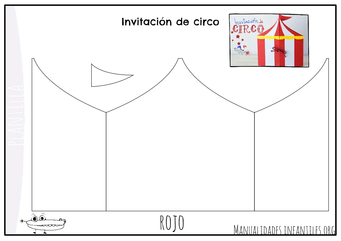 Plantilla invitacion circo