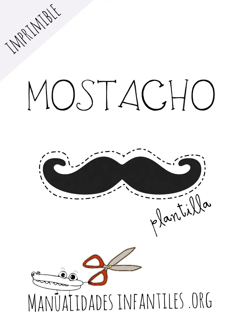 Plantilla mostacho para imprimir