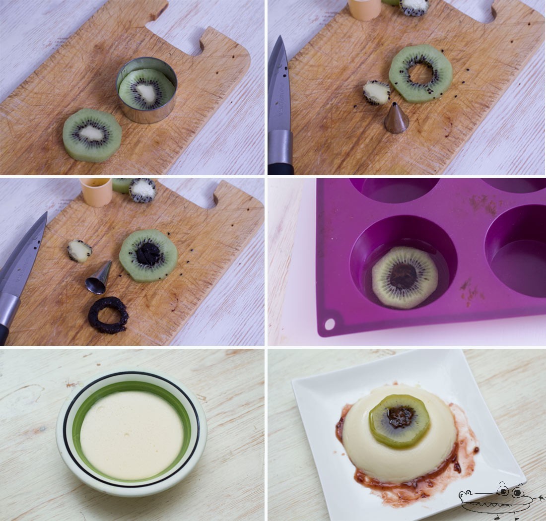 Receta ojo de cuajada para halloween