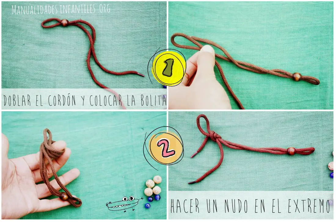 Pulsera con cordon de zapato paso a paso