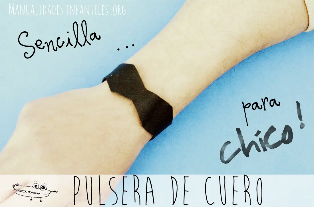 Pulsera de cuero facil para chico