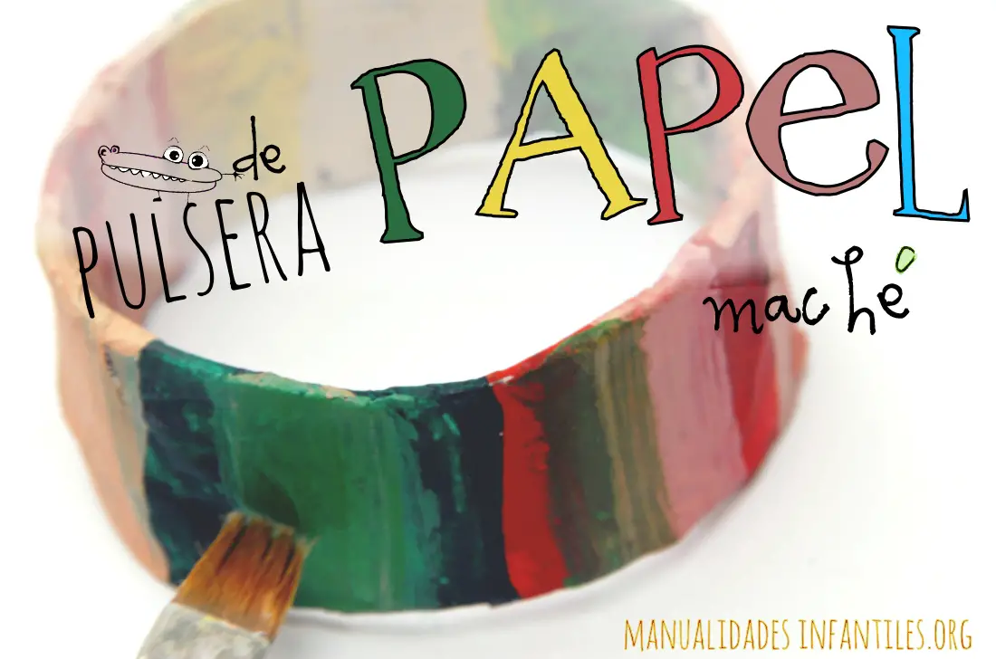 Pulsera de papel mache