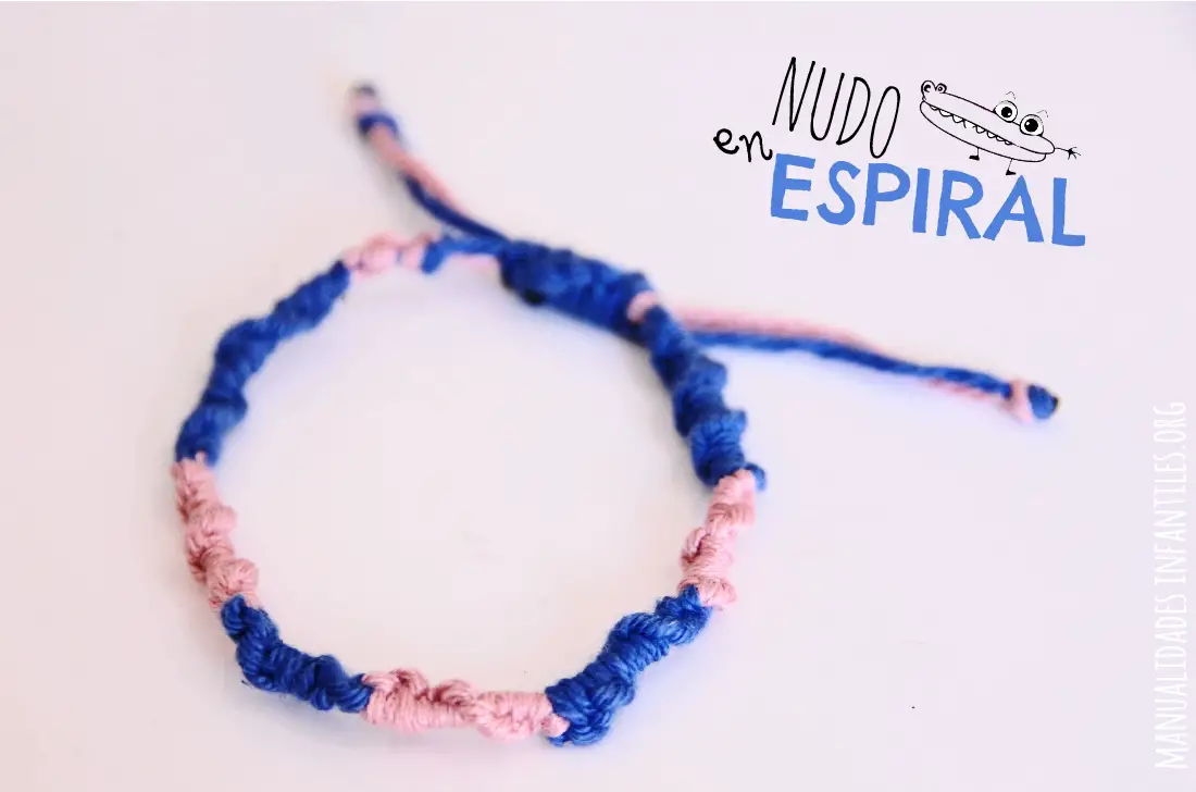 Pulsera nudo en espiral