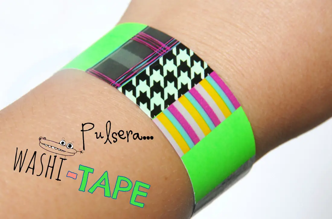 Pulsera washi tape reciclada