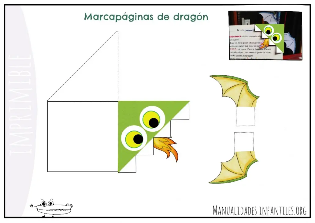 Punto de libro de dragon imprimible