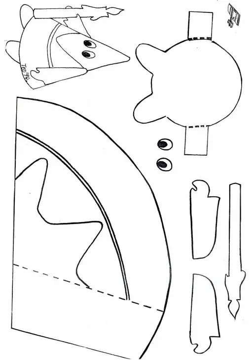 Recortable de Penitente para Semana Santa -Manualidades Infantiles
