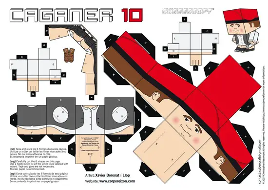 recortable del caganer 3D