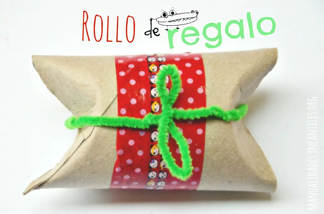 Regalo con rollos de papel