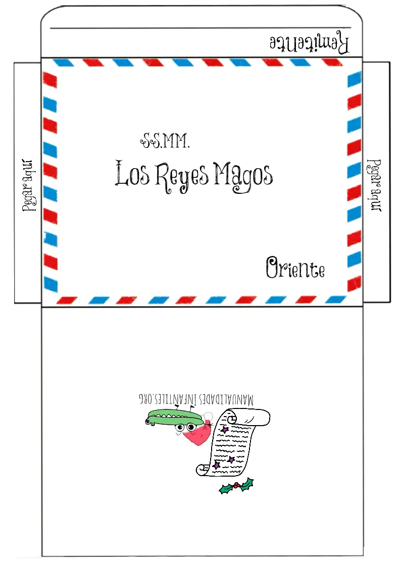 Sobre carta Reyes Magos