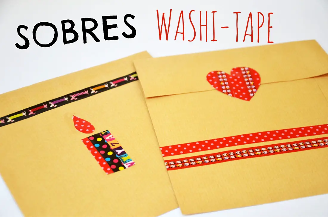 Sobres con washi tape