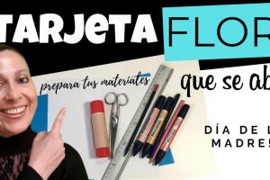 Tarjeta especial Día de la Madre Flor que se abre