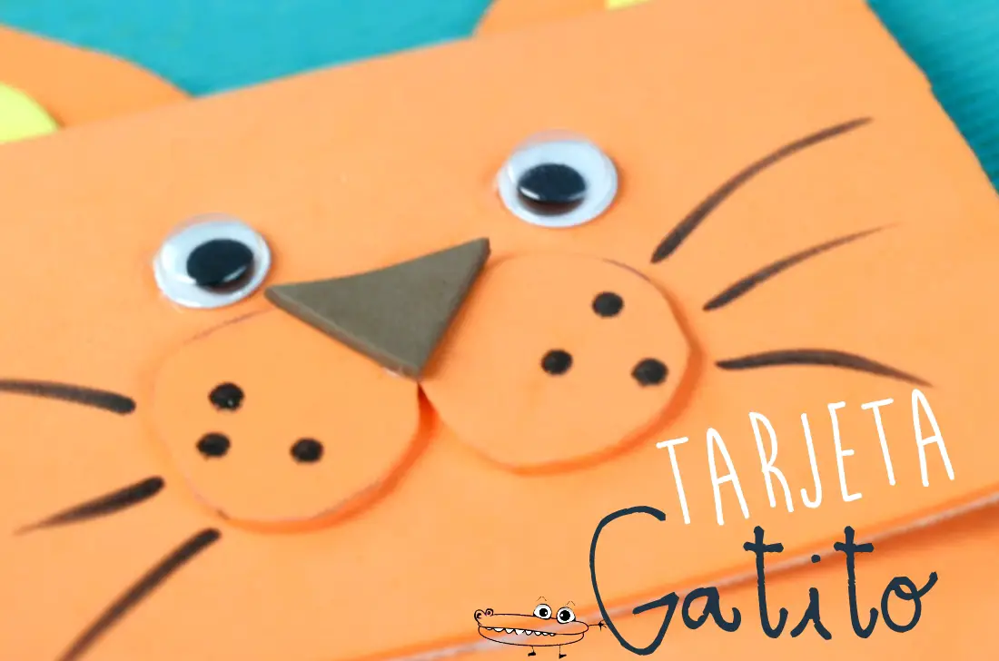 Económico Medicinal puerta Tarjeta de aniversario: Lindo gatito -Manualidades Infantiles