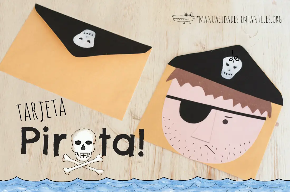 Tarjeta pirata para cumpleaños