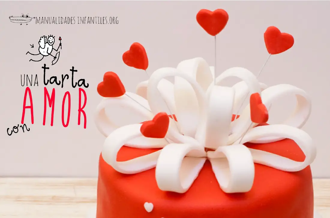 Tarta de San Valentin con fondant