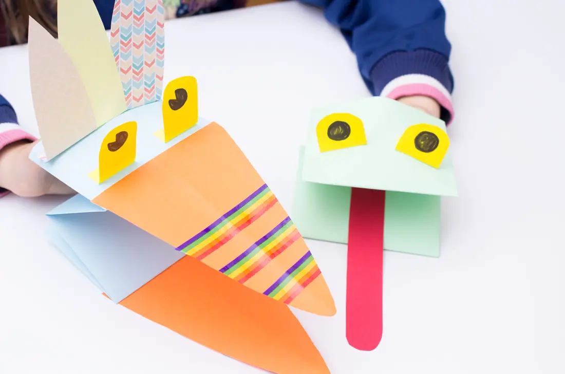 Titeres de papel para niños de preescolar