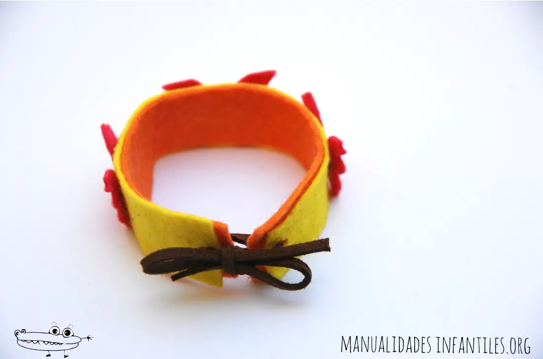 Tutorial pulsera de fieltro con mariposas