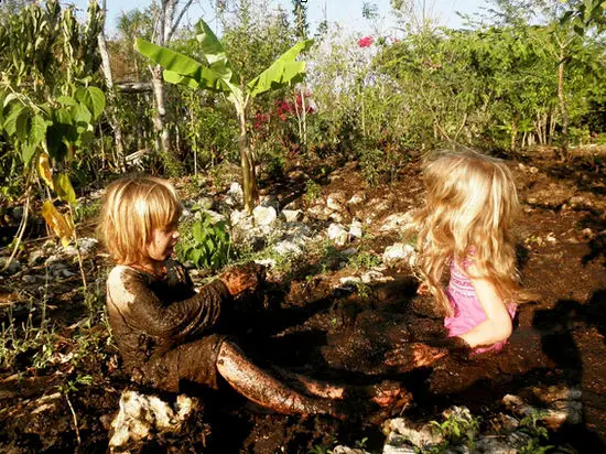 baños de barro niños