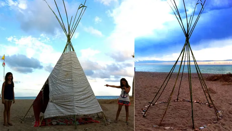 cómo hacer un tipi o tienda de indios