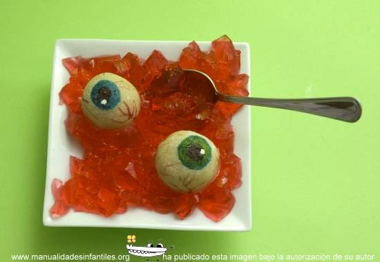 ojos comestibles para halloween