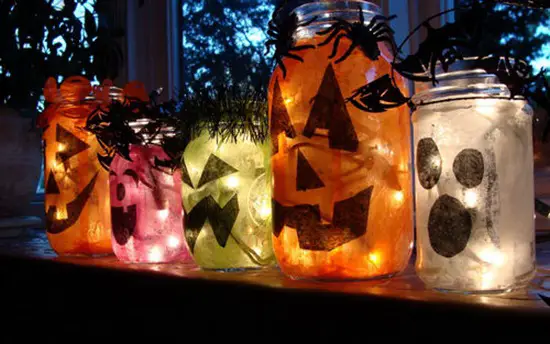 Calabazas con luces led