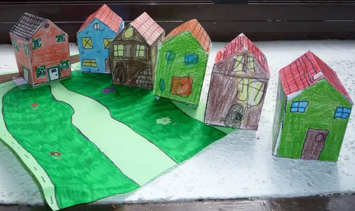 Casita de Papel maqueta para imprimir -Manualidades Infantiles