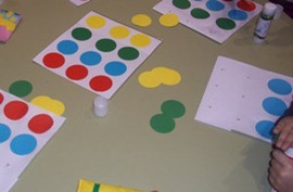 circulos de cartulina para el juego del twister