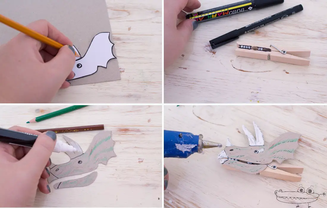 como hacer dinosaurios de papel