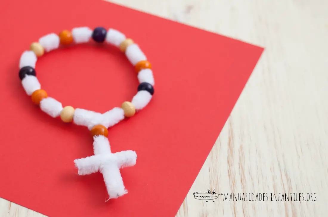 como hacer una pulsera rosario